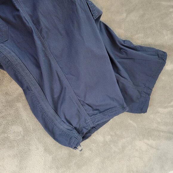 Style Co Womens Pants 20W Plus Capri Cargo Blue Zip Fly Tied Hems BLU198E - Picture 4 of 9